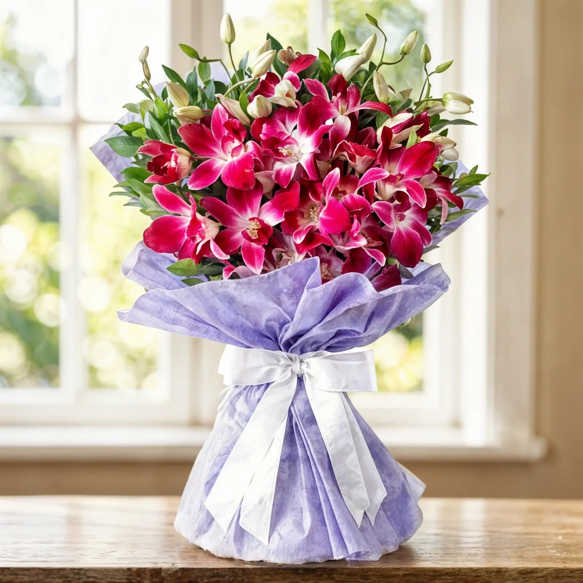 Bouquet of Purple Orchids