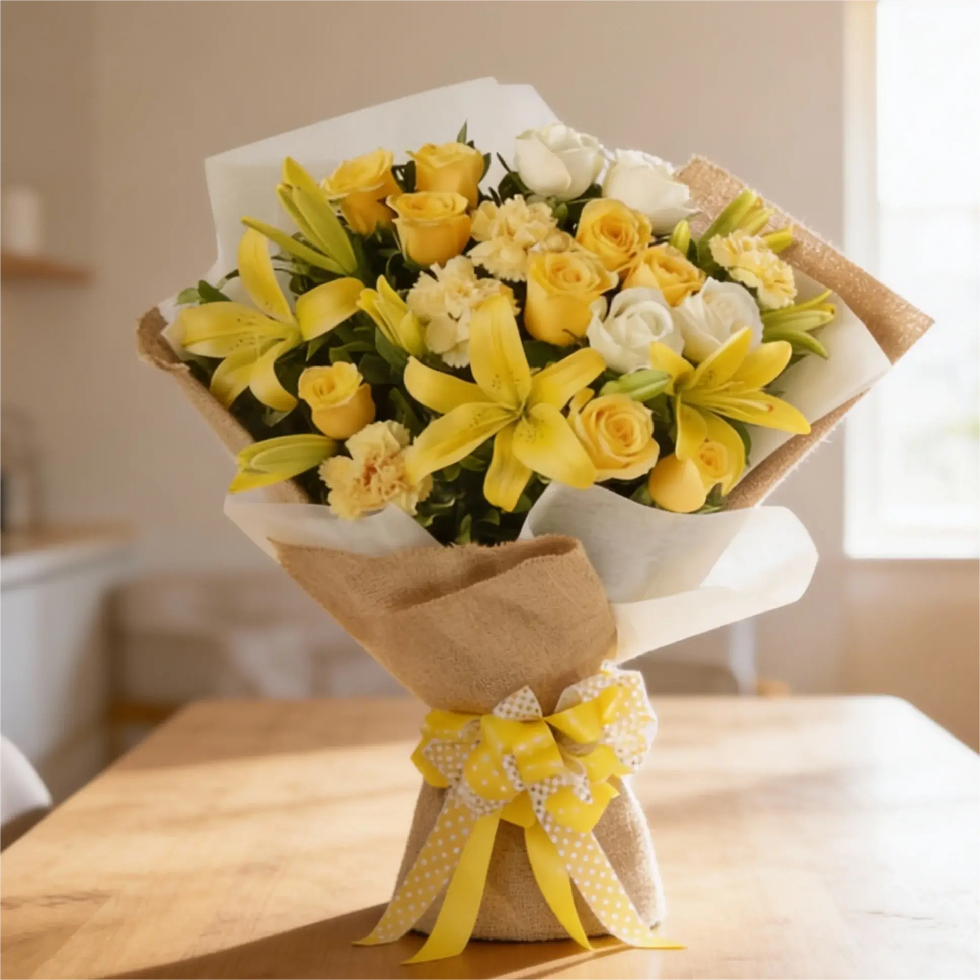 Bouquet of Lilies, Carnations & Roses
