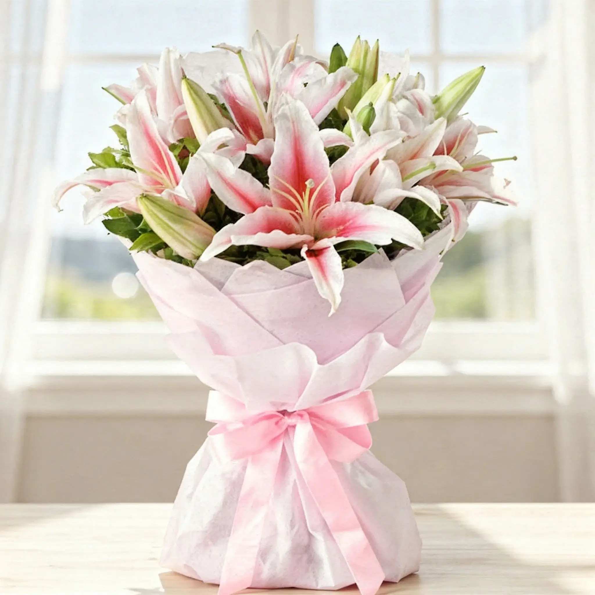 Bouquet of Pink Lilies