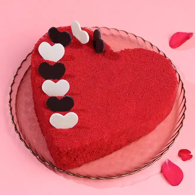 Red Velvet Heart-shaped Cake